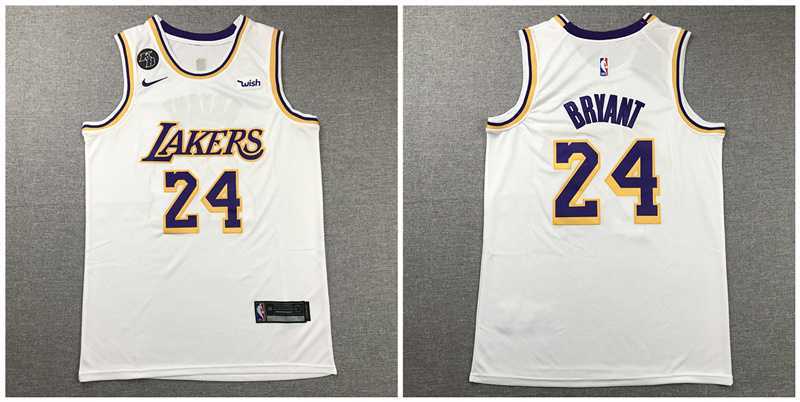 Lakers 24 Kobe Bryant White Nike KB Patch Swingman Jersey,We sell and wholesale Lakers 24 Kobe Bryant White Nike KB Patch Swingman Jersey on line form chian!